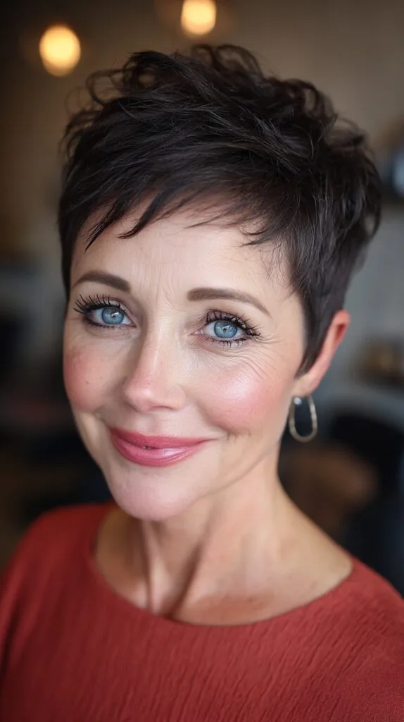 Chic Raven Pixie with Volumized Texture