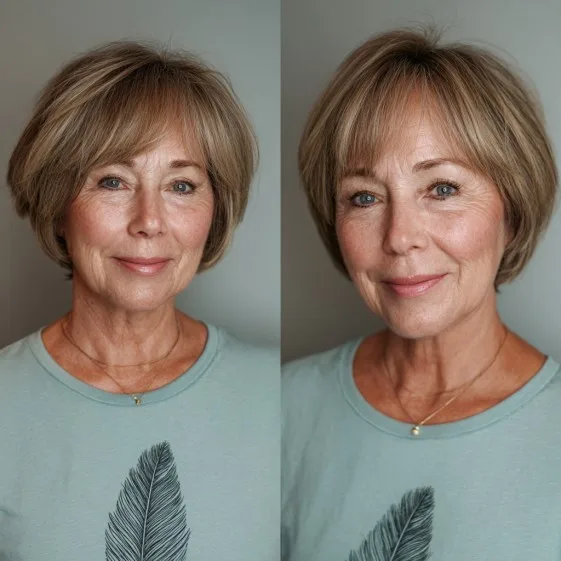Chic Rounded Bob with Subtle Layers
