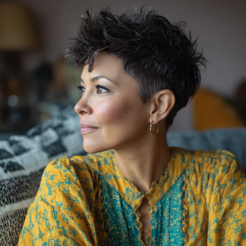 Chic Short Spiky Cut with Textured Layers