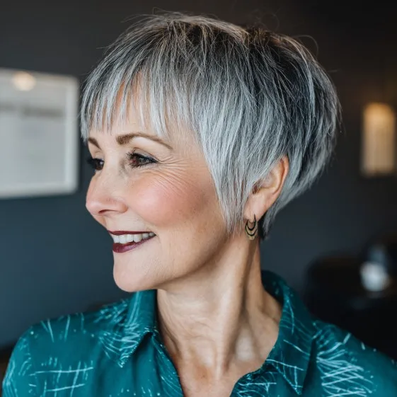 Chic Short Tapered Cut with Textured Layers