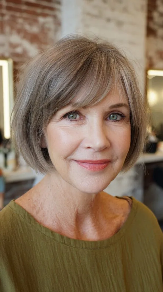 Chic Soft Blunt Bob with Face-Framing Bangs
