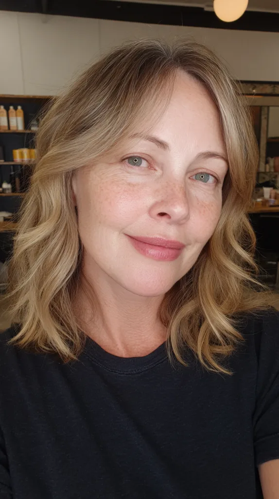 Chic Soft Waves with Subtle Highlights