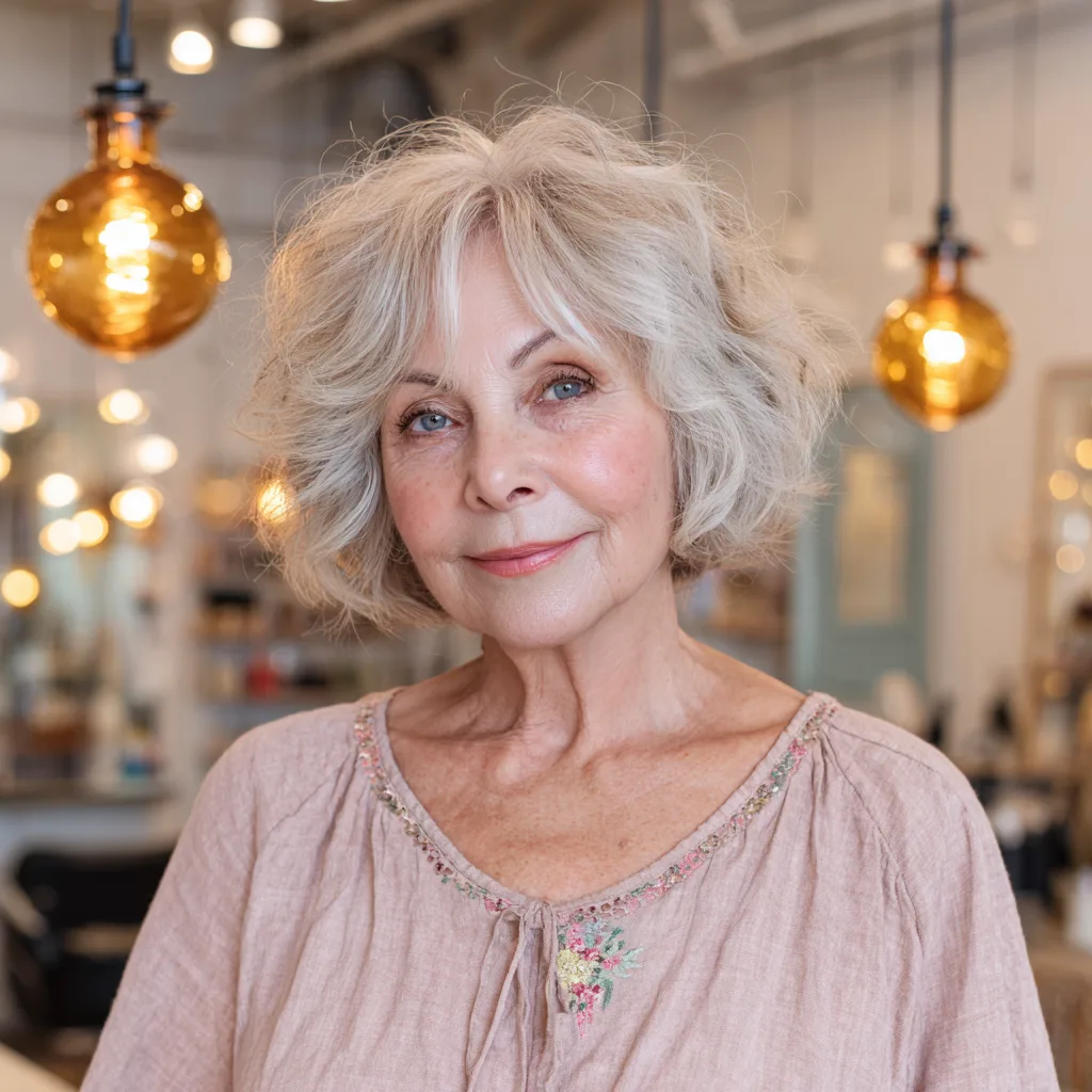 Chic Softly Curled Bob with Gentle Volume