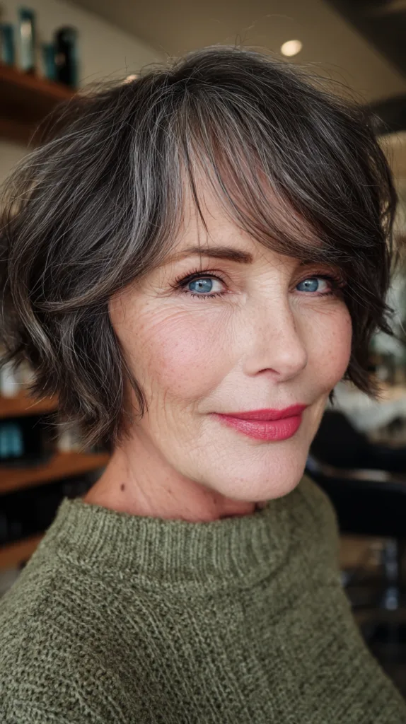 Chic Softly Curled Bob with Side Bangs