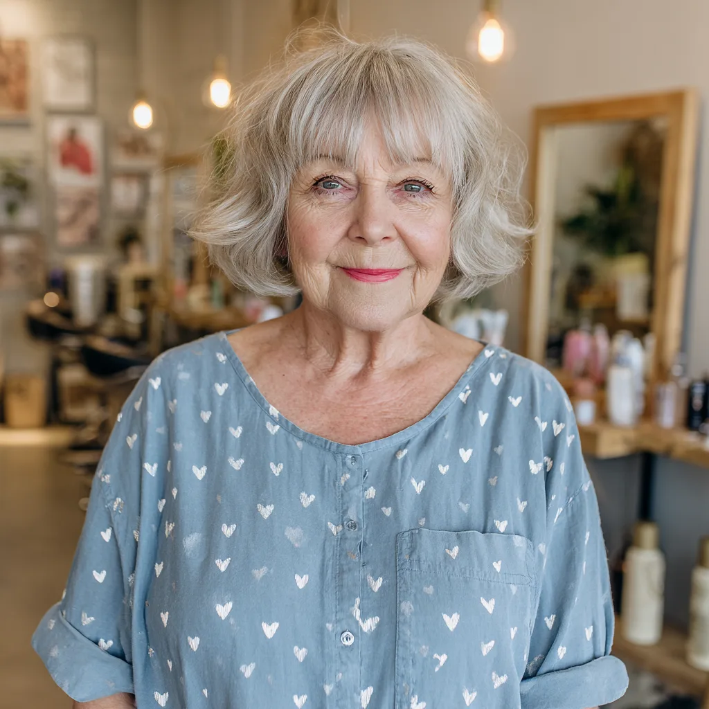 Chic Softly Textured Bob with Gentle Waves