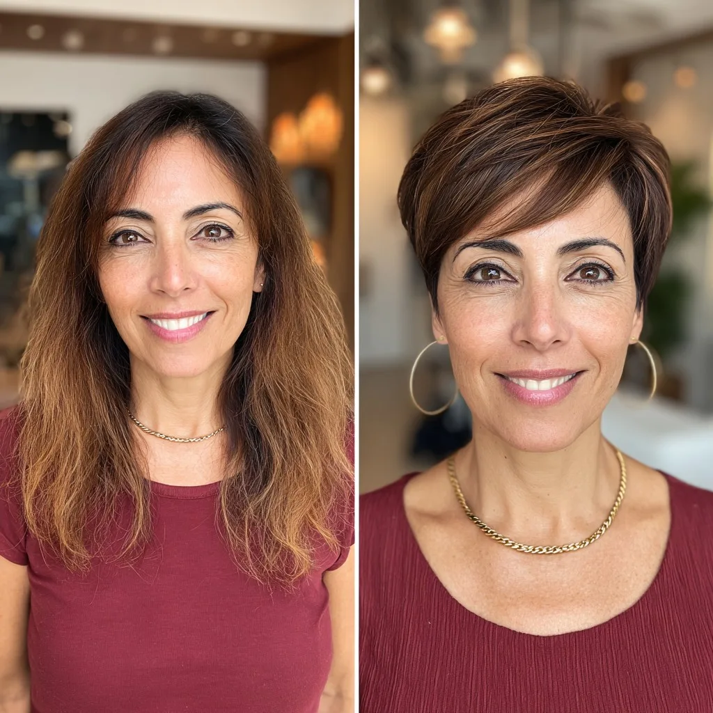 Chic Stacked Pixie Cut with Subtle Highlights