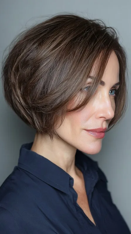 Chic Textured A-Line Bob with Soft Layers