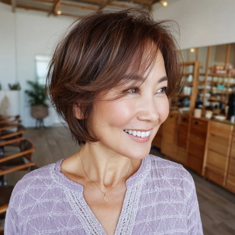 Chic Textured Airy Bob with Face-Framing Layers