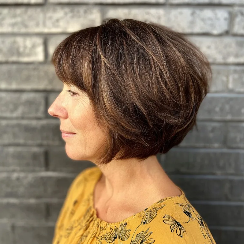 Chic Textured Bob with Gentle Volume