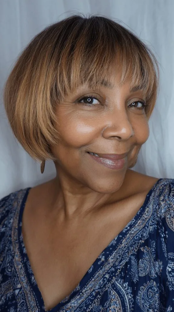 Chic Textured Bob with Soft Bangs