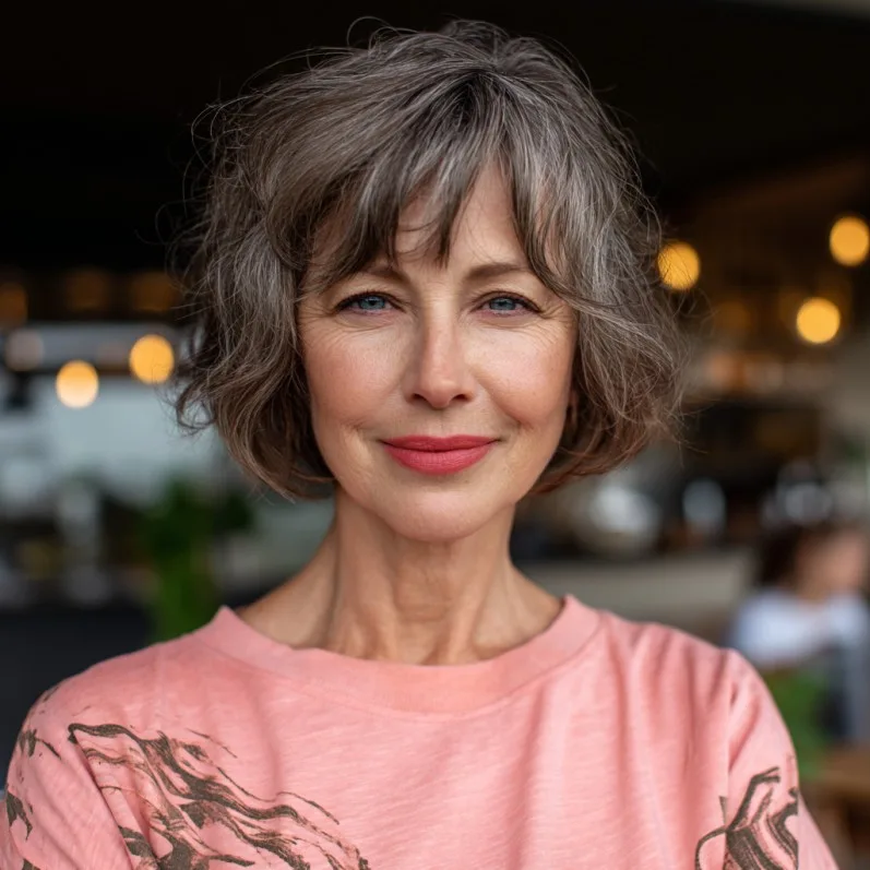 Chic Textured Bob with Soft Wave Details