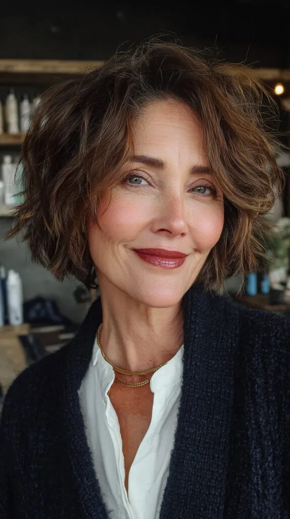 Chic Textured Bob with Soft Waves