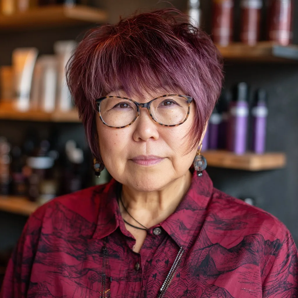 Chic Textured Bob with Subtle Highlights