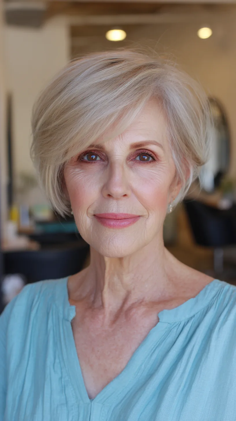 Chic Textured Bob with Subtle Highlights