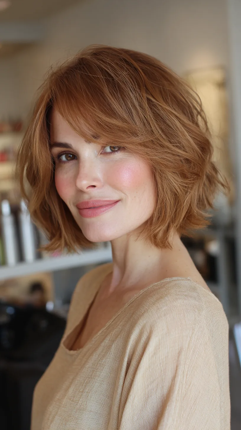 Chic Textured Bob with Subtle Layers