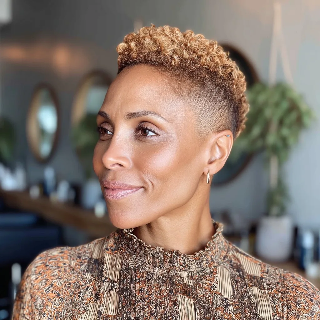 Chic Textured Crop with Defined Curls