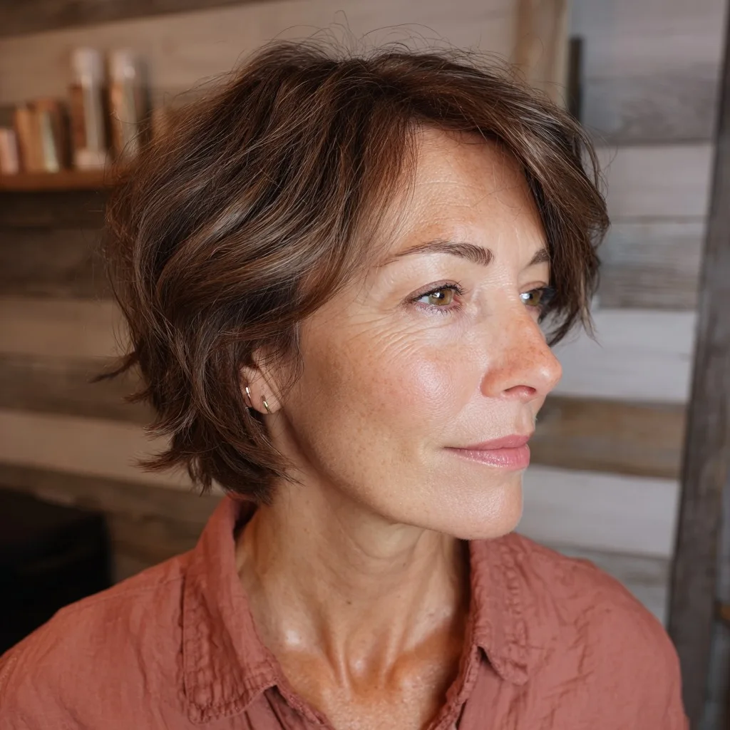Chic Textured Lob with Soft Waves