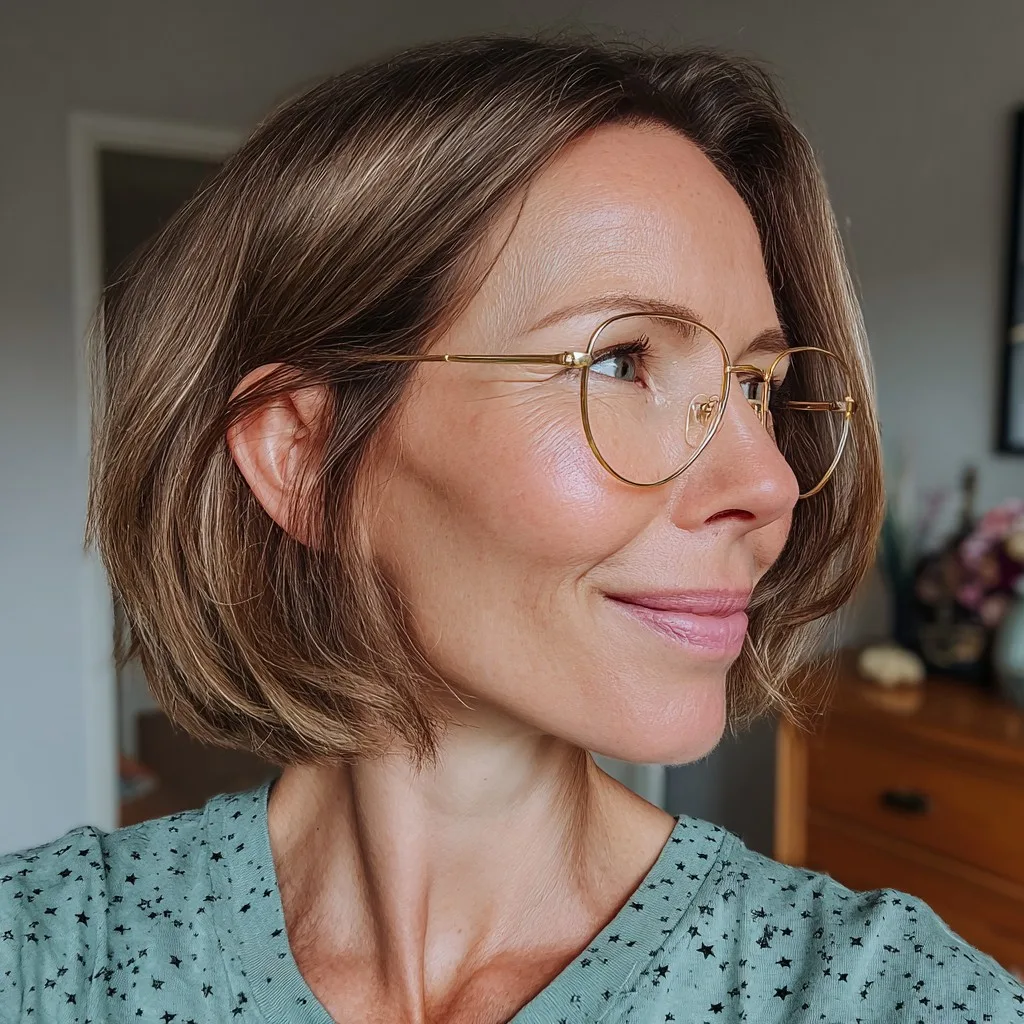 Chic Textured Neck-Length Bob with Subtle Layers