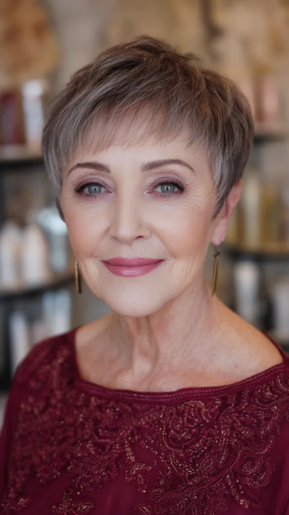 Chic Textured Pixie Cut with Soft Bangs