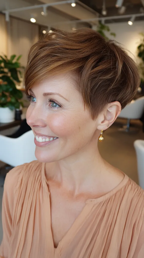 Chic Textured Pixie with Subtle Layers