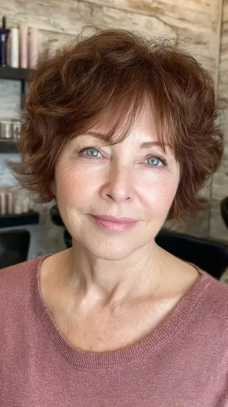 Chic Textured Short Cut with Soft Curls