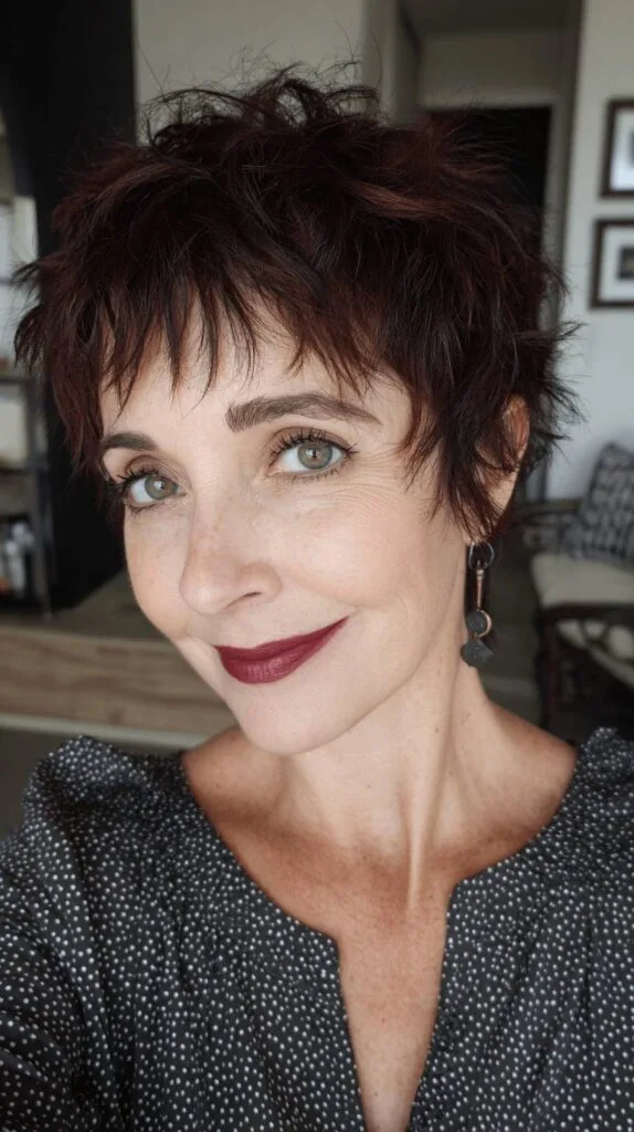 Chic Textured Short Spiky Cut with Soft Layers