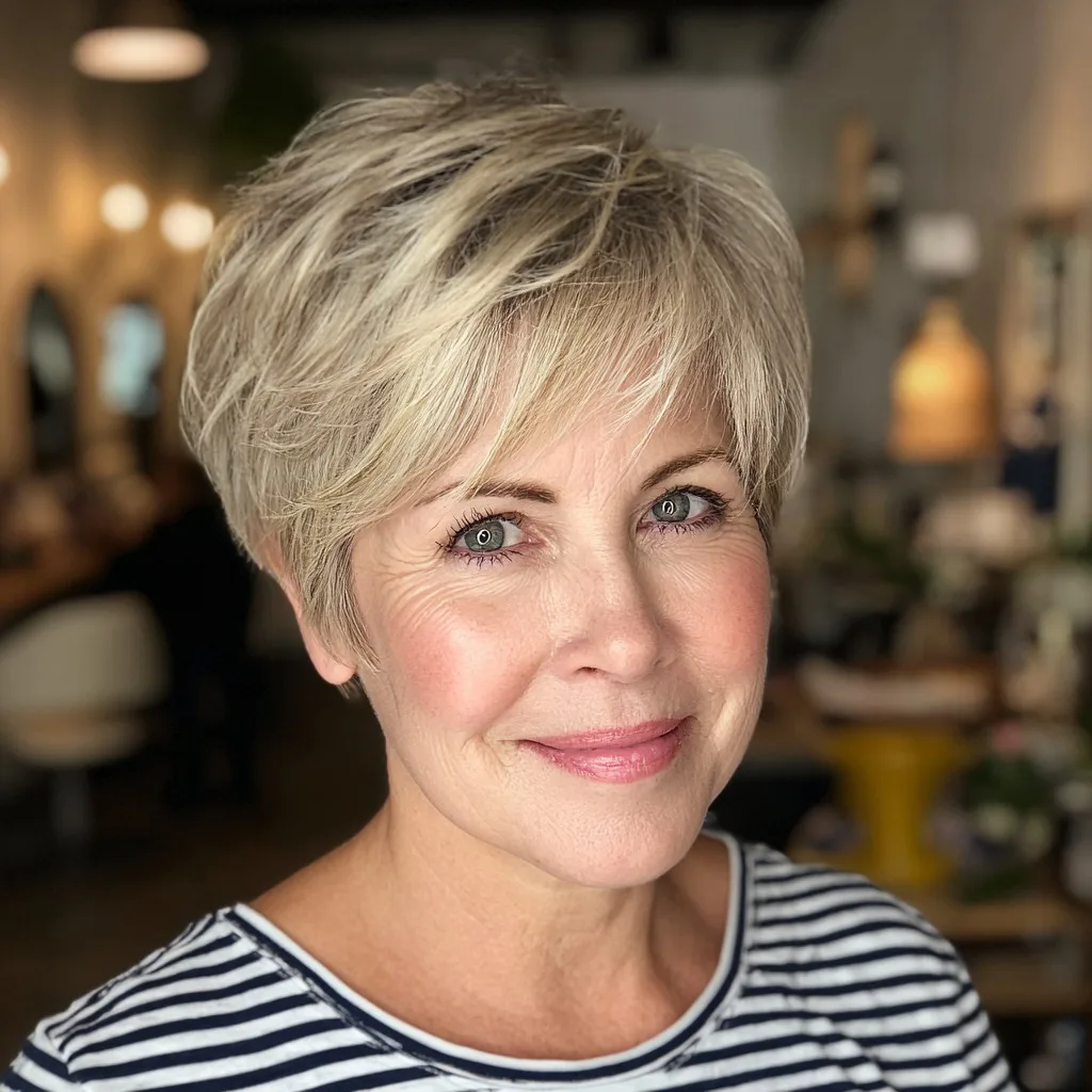 Chic Textured Stacked Pixie Cut for Effortless Style