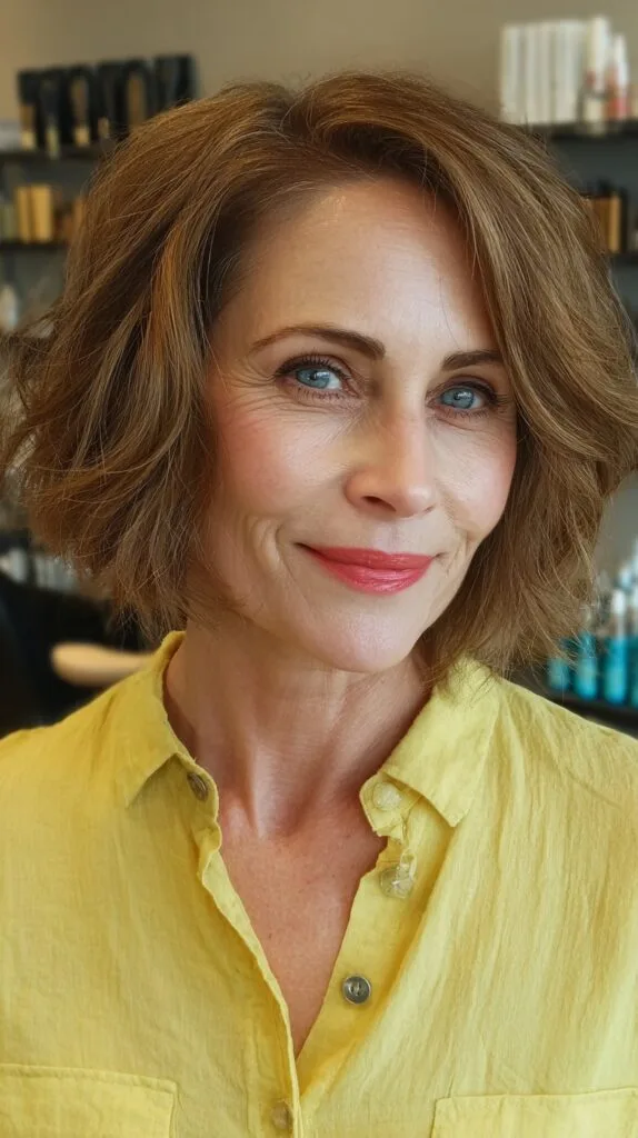 Choppy Bob with Subtle Volume and Soft Waves