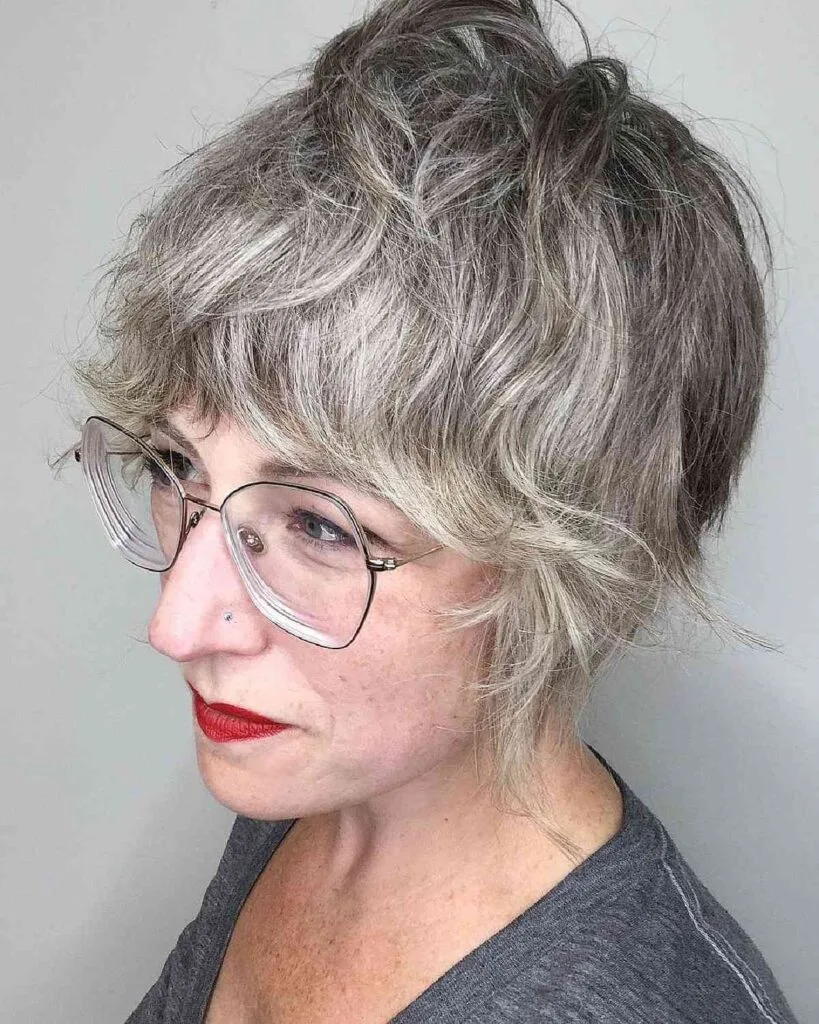 Choppy Crop with Layered Texture for Women 50 and Up