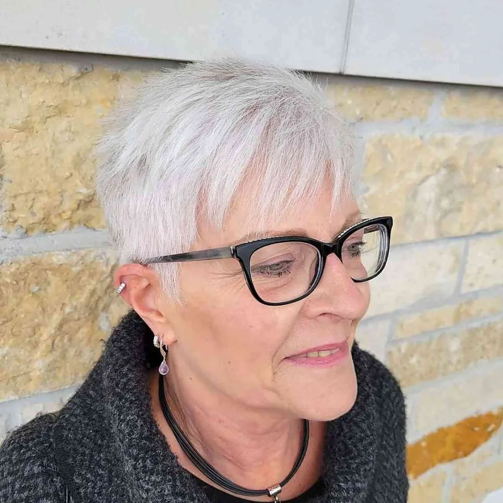 Choppy Pixie Style for Women in Their Seventies