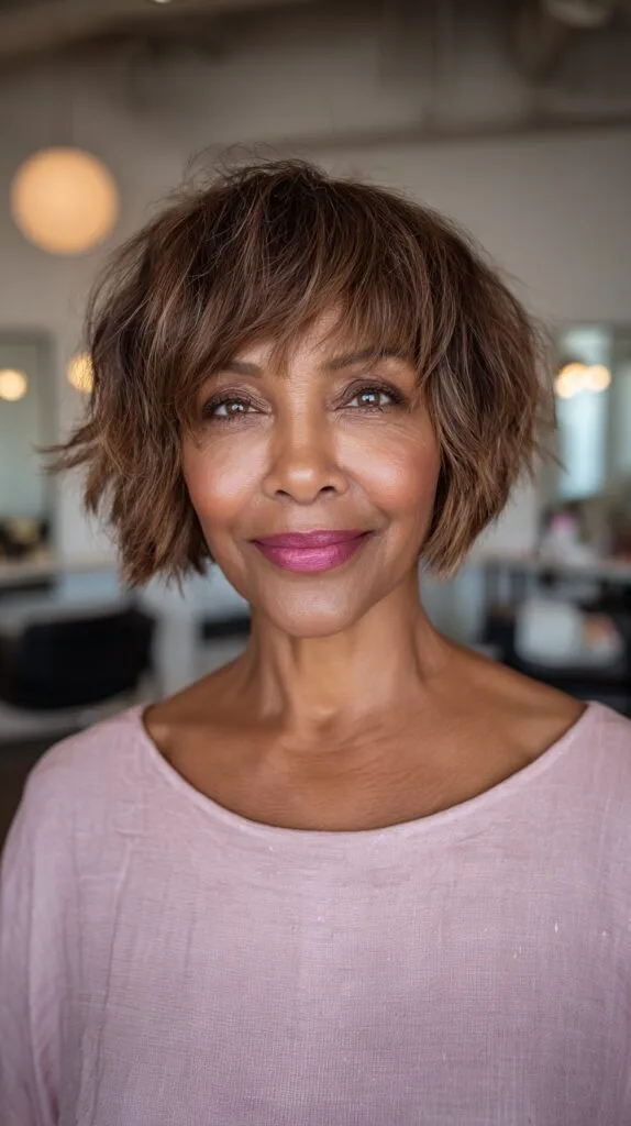 Choppy Textured Bob with Playful Layers