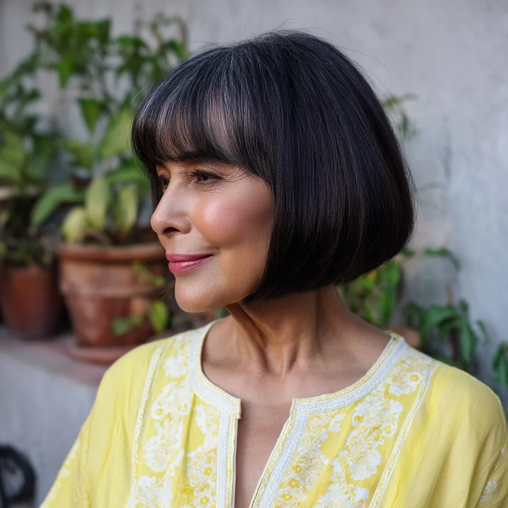 Classic Chin-Length Bob with Soft Bangs