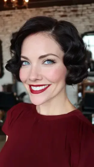 Classic Retro Finger Waves Bob