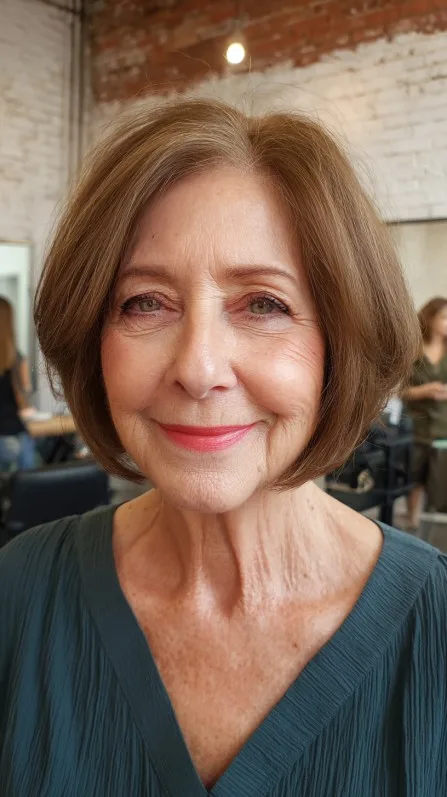 Classic Rounded Bob with Subtle Layers