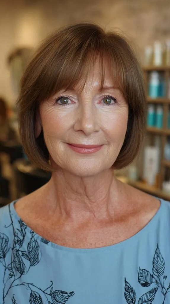 Classic Textured Bob with Soft Bangs