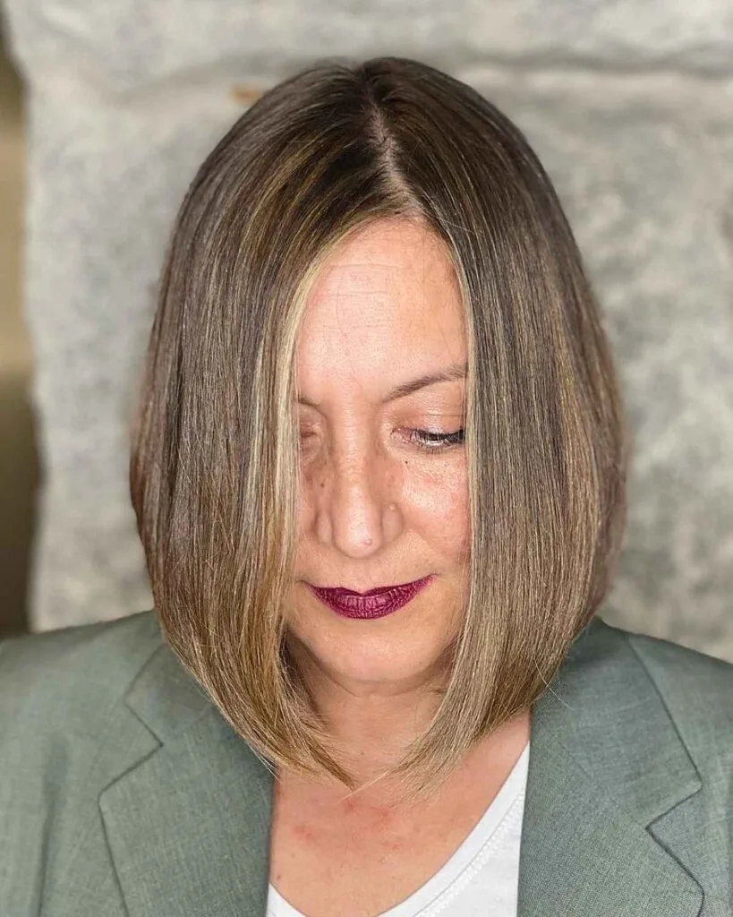 Cool Brown with Subtle Money Piece Highlights