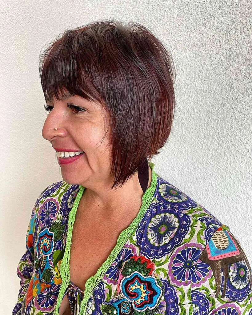 Cowboy Copper Bob Haircut for Old Ladies