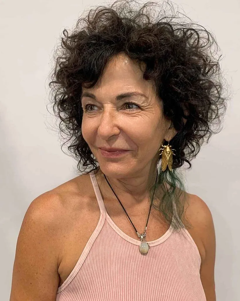 Curly Shag Hairstyles for Older Women