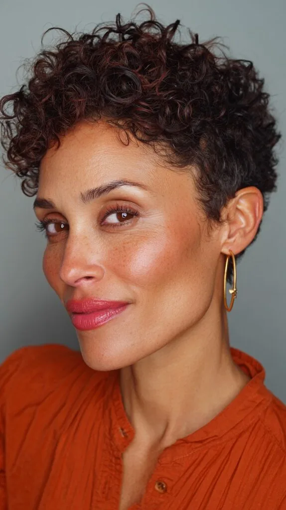 Curly Tapered Natural Pixie