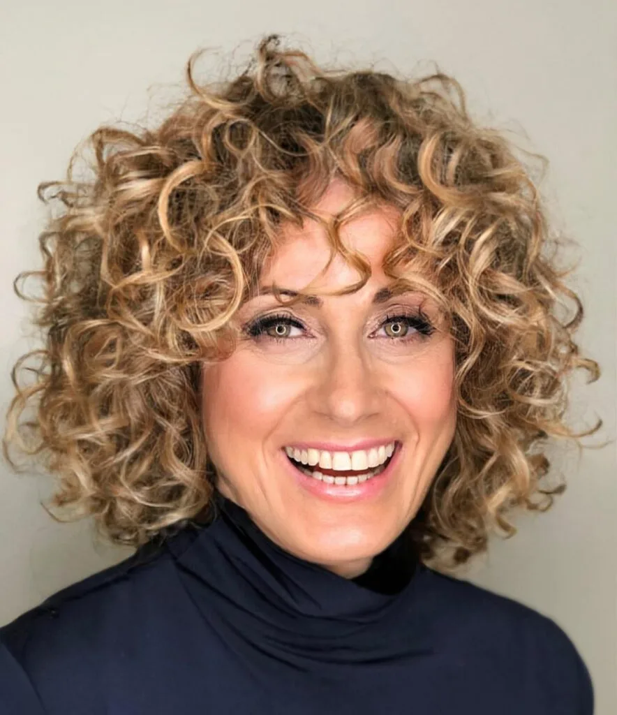 Dynamic Lively Curly Cut with Soft Volume