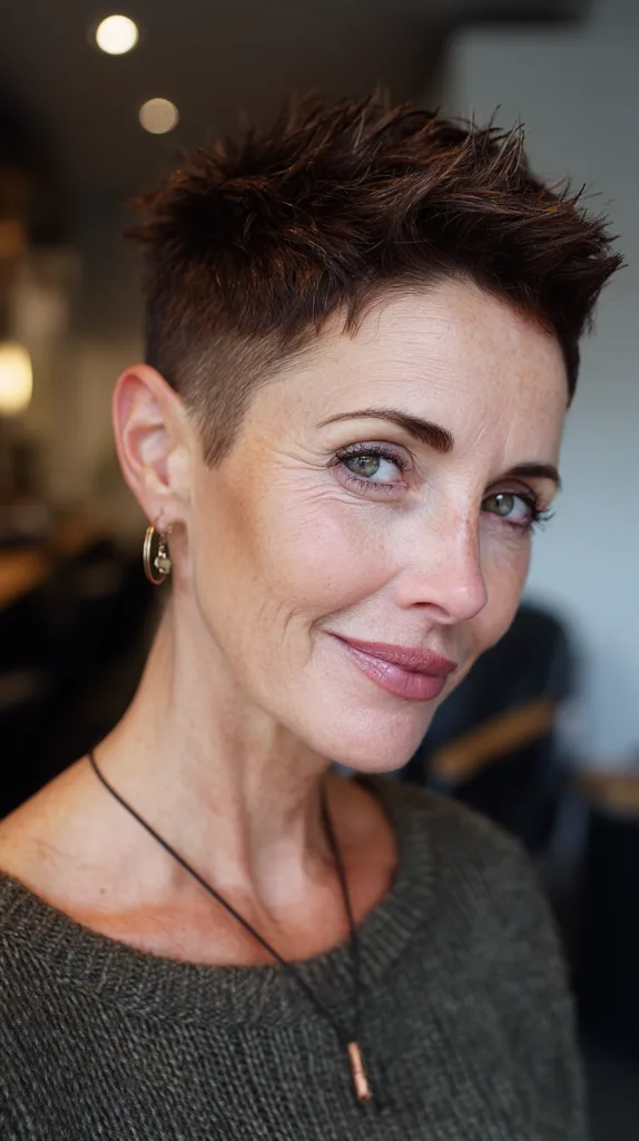 Edgy Textured Short Spiky Cut with Bold Highlights