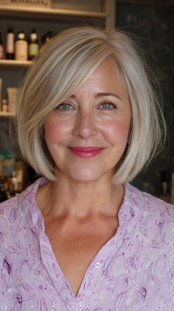 Effortless Blonde Layered Bob with Subtle Texture