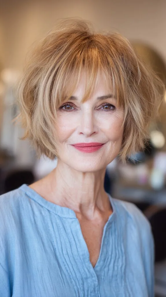 Effortless Blonde Wispy Bob for Fine Hair