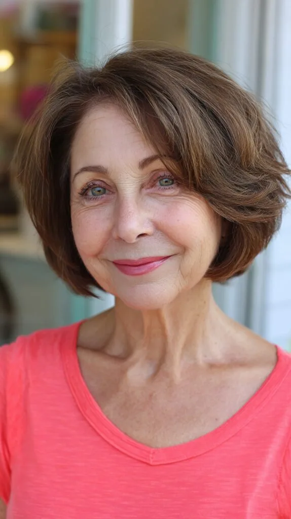 Effortless Chestnut Waves with Face-Framing Layers