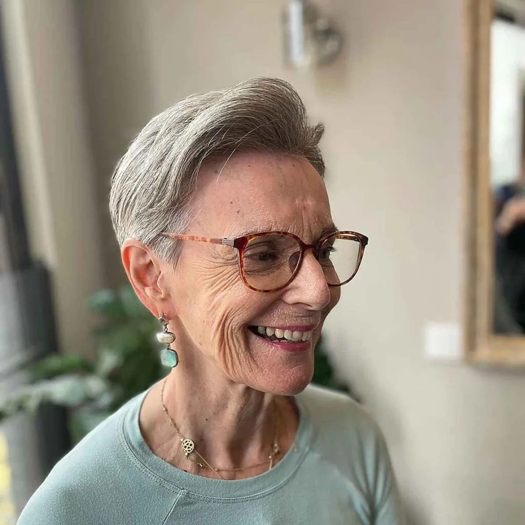 Effortless Pixie Cut for women in their 70s