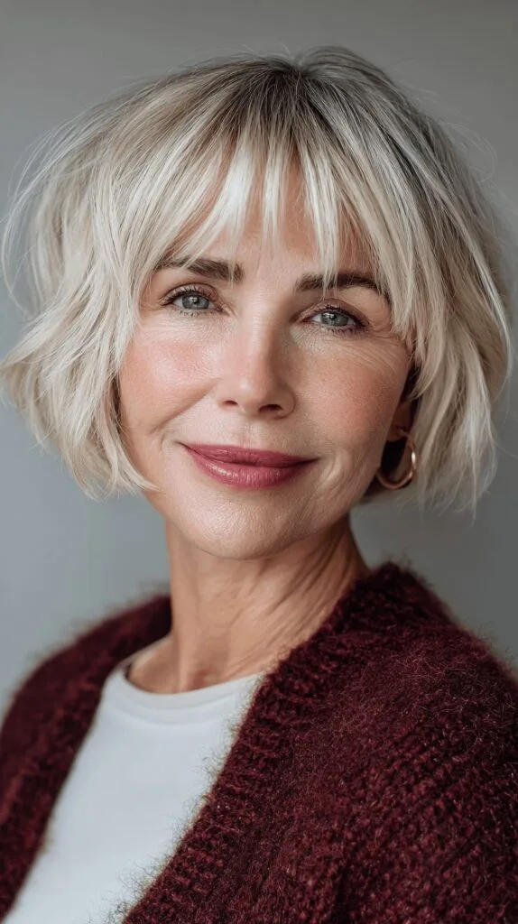 Effortless Textured Short Bob with Soft Blonde Tones