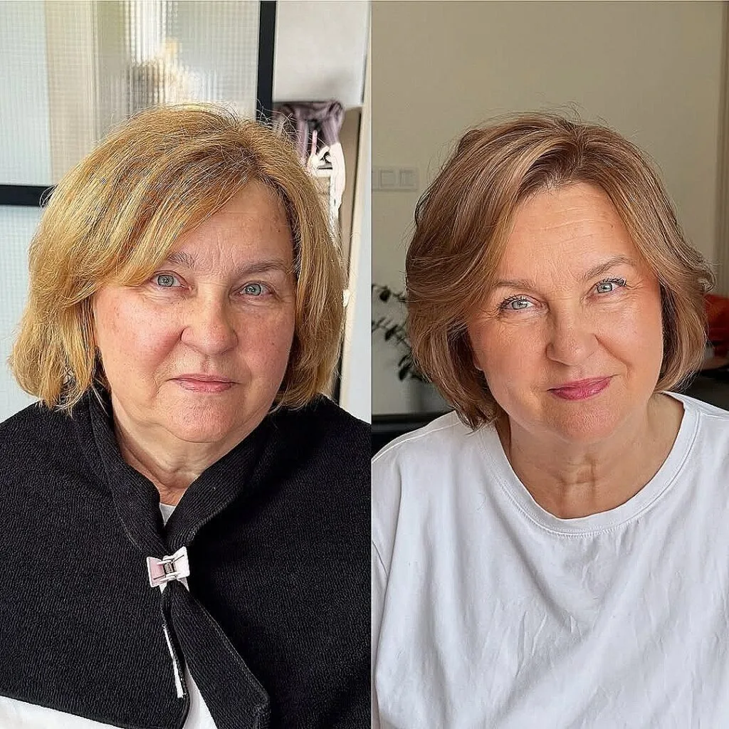 Elegant Layered Bob for Women Over 50