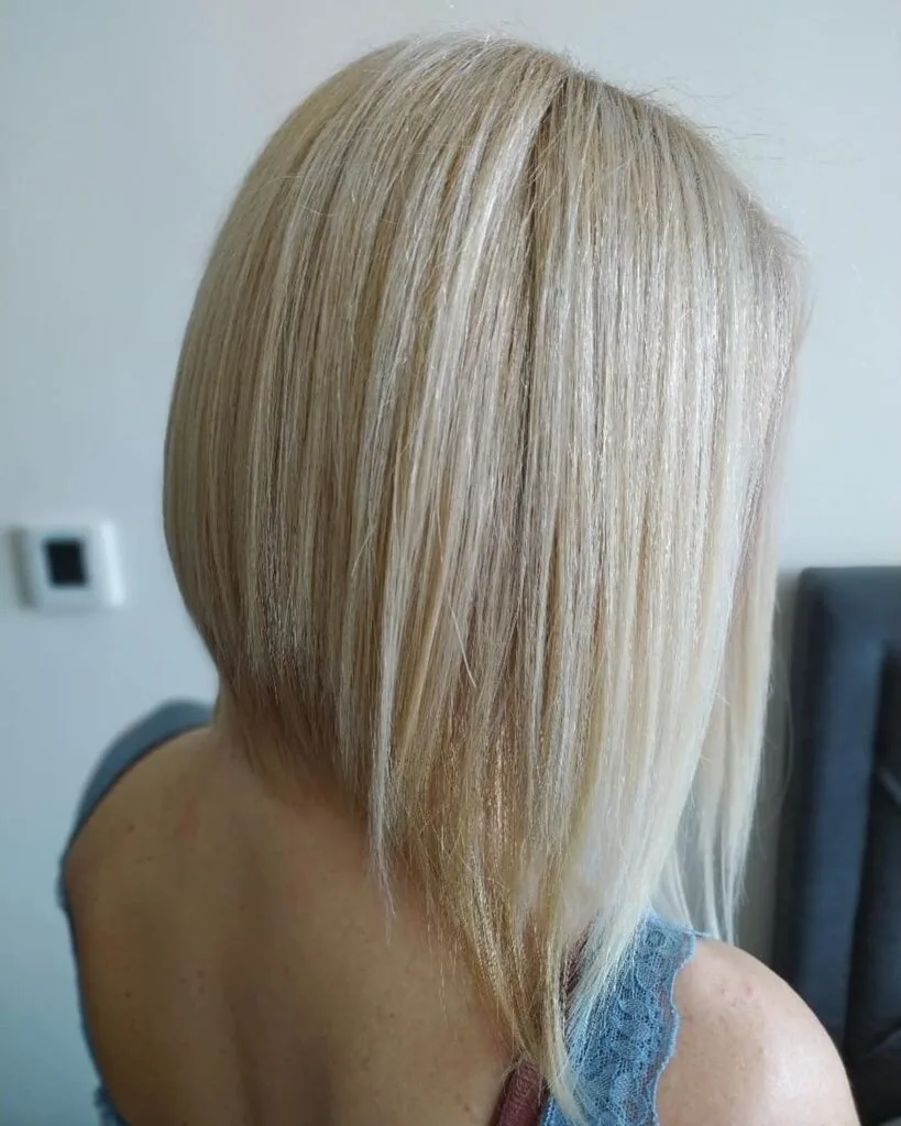 Elegant shoulder length bob for older women