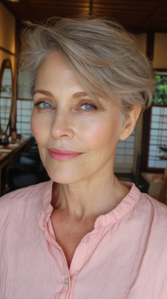 Elegant Silver Layered Side-Sweep