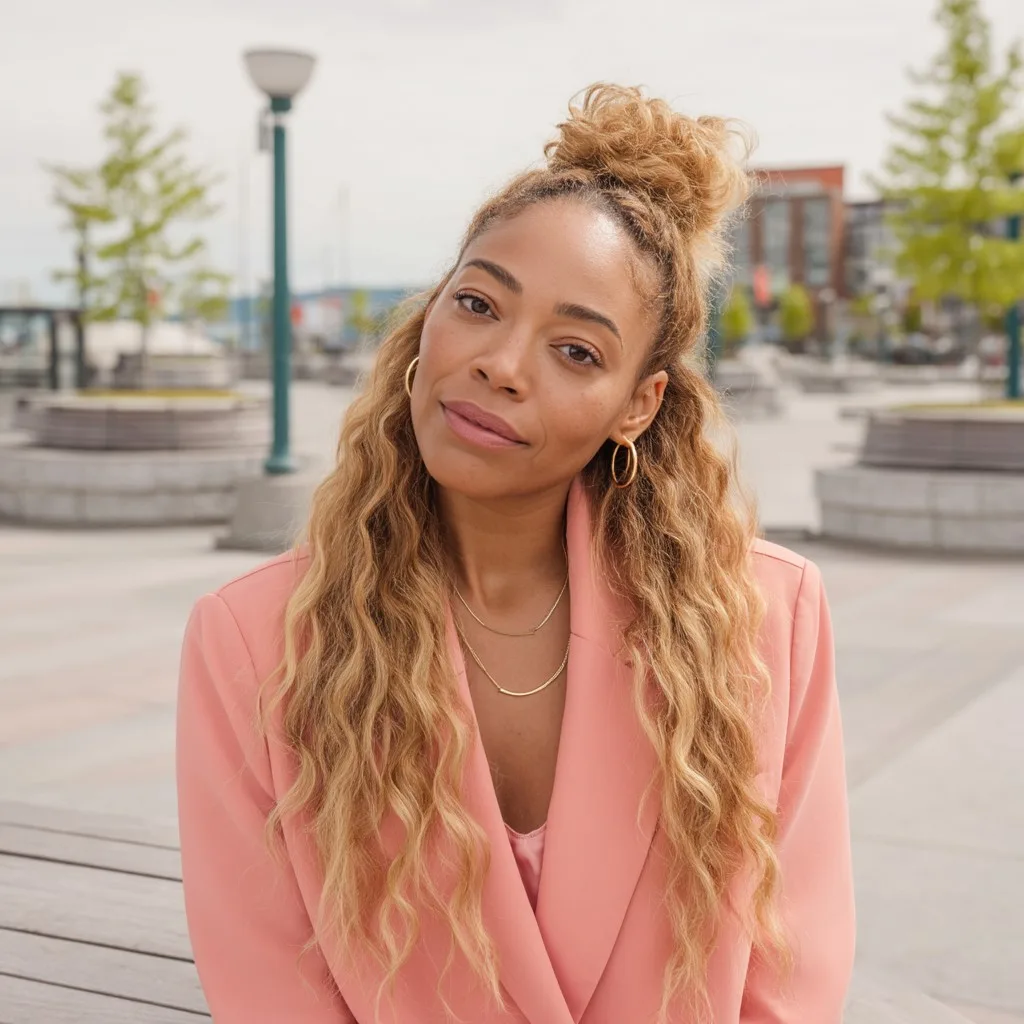 Elegant Wavy Half-Up Style for Mature Women
